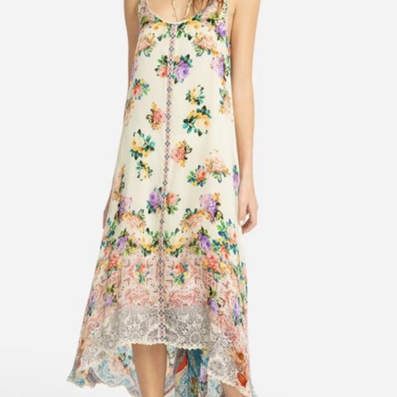 Johnny Was LOGAN Rose Paisley Floral Hi-Low Dress - Picture 1 of 6